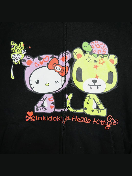 Tokidoki Kids Sweatshirt Cardigan with Hood Black