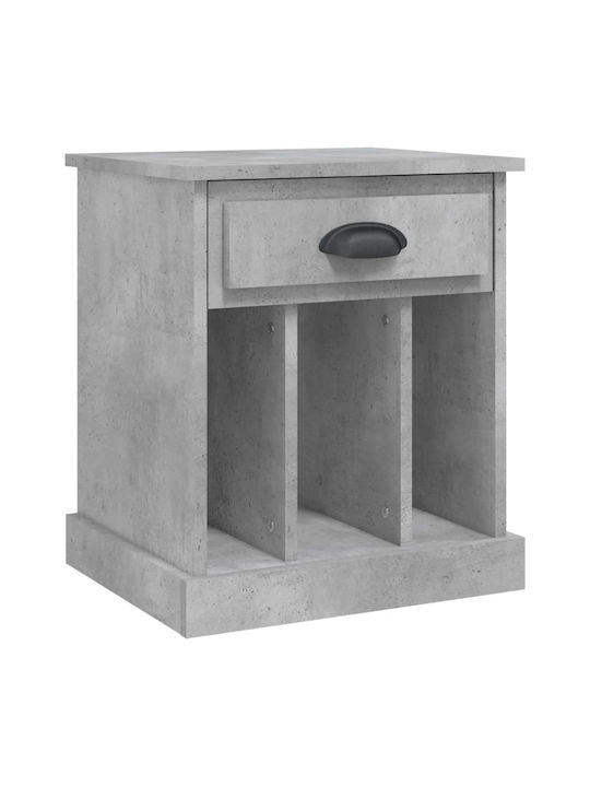 Wooden Bedside Table Gray 43x36x50cm