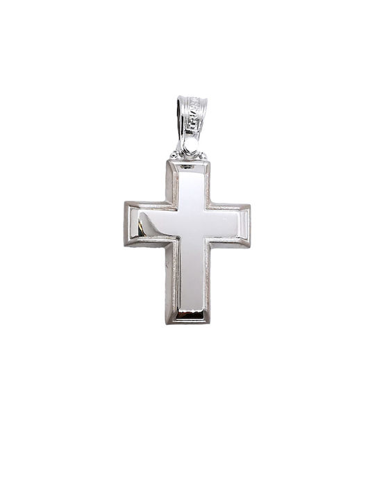 Triantos White Gold Cross 14K with Chain 1.1.1188