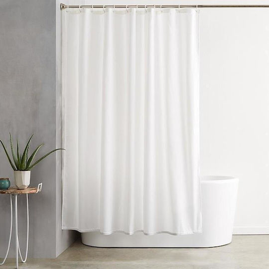 Cyclops Κουρτίνα Μπάνιου Υφασμάτινη 240x180 cm Λευκή Cyclops Κουρτίνα Μπάνιου Υφασμάτινη 240x180 cm Λευκή