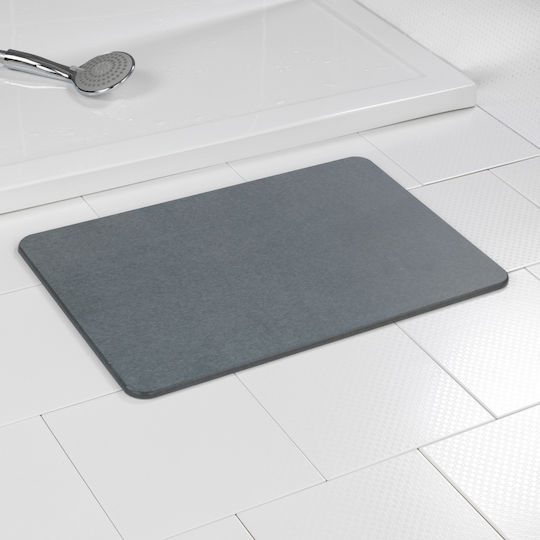 Wenko Rutschfest Badematte Synthetisch,Polyester/Cotton/Leather Rechteckig Simi 24936100 Grey 60x39cm