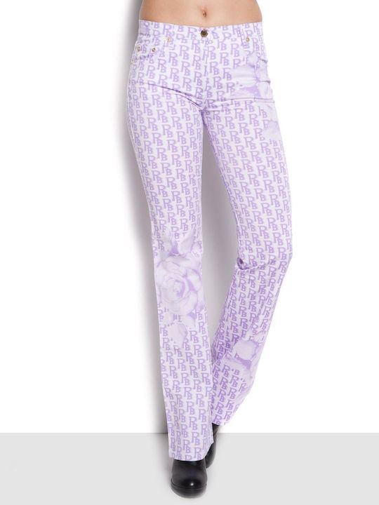 Women's trousers ROCCO BAROCCO Purple A1280119-ID