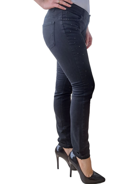 DAMENJEANS MISS MISS MIT NIETEN SCHWARZ