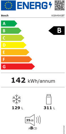 Bosch Ψυγειοκαταψύκτης 440lt Total NoFrost Υ203xΠ70xΒ66.7εκ. Inox KGN49AIBT