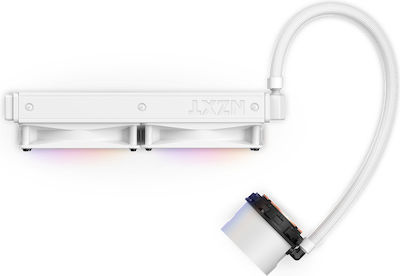 NZXT Kraken 240 RGB Răcire cu Apă pentru Procesor Ventilator dublu 120mm pentru Socket AM4/AM5/1700/1200/115x Albă