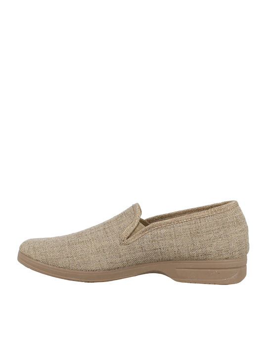 Geschlossene Herren Hausschuhe Beige