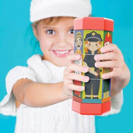 Quercetti Βρεφικό Παιχνίδι Tubo Mix & Match Childern & Jobs για 24+ Μηνών