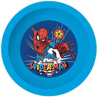 Diakakis Feeding Set Spiderman made of Plastic Blue 3pcs