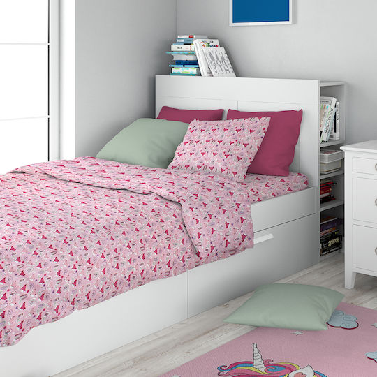 Dimcol Детско покривало Единично Fox 525 Pink 160x240cm