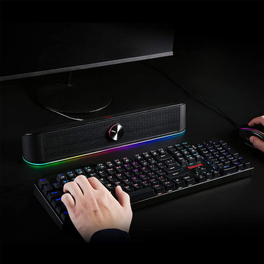 Redragon GS560 Adiemus Компютърни тонколони 2.0 с RGB осветление и мощност 6W в Черен цвят
