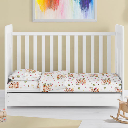 Dimcol Baby Duvet Cover Set With Pillowcase Beige 120x160cm