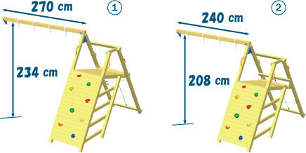 Showood Climbing Wall Extension with Ropes with Swing Multicolour for 3+ Years