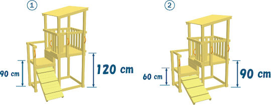 Blue Rabbit Blue Rabbit Holzturm Spielzeug mit Rutsche Mehrfarbig für 3+ Jahre alt