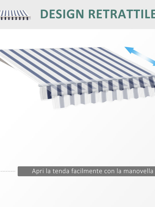 Outsunny Τέντα Βεράντας Μπλε 2.5x2m