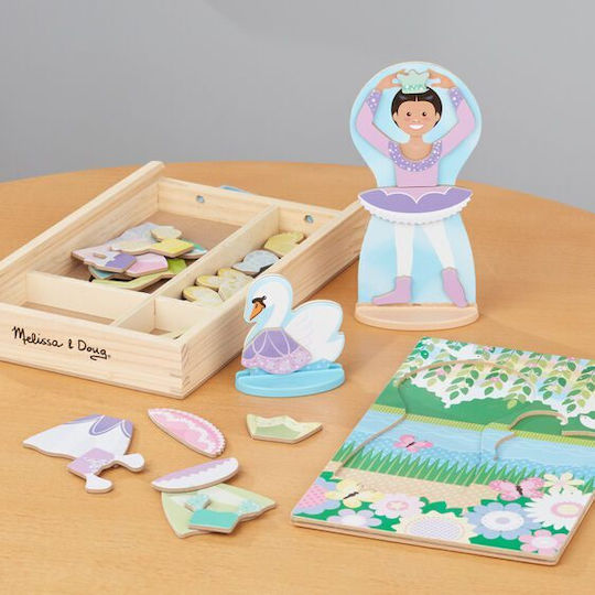 Melissa & Doug Magnetic Construction Toy Magnetic Dress-up Ballet Dancer for Children 3+ Years