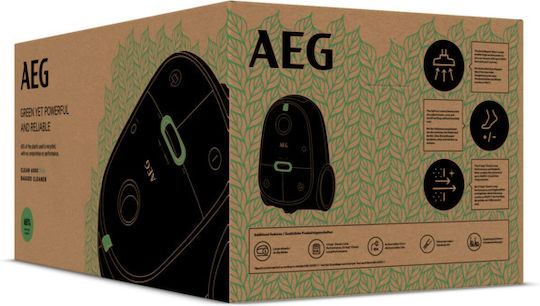 AEG Eco 6000 Series Ηλεκτρική Σκούπα 850W με Σακούλα 3.5lt Μαύρη