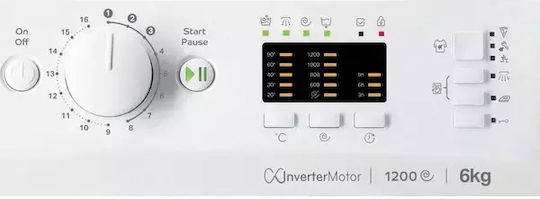 Indesit Πλυντήριο Ρούχων 6kg 1200 Στροφών MTWSA 61294 W EE