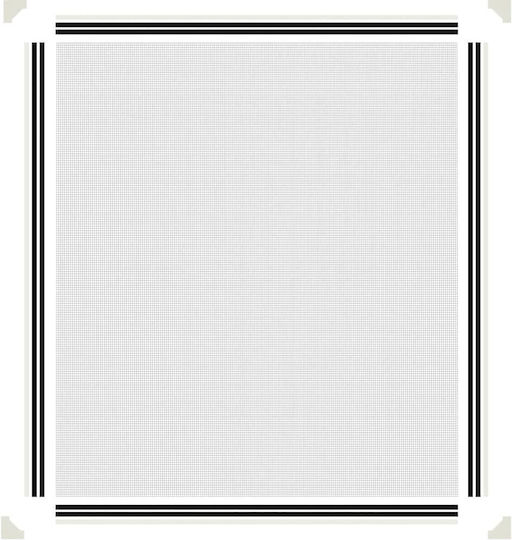 vidaXL Mosquito Net Window with Magnetic Tape Permanent Fiberglass White 150x130cm