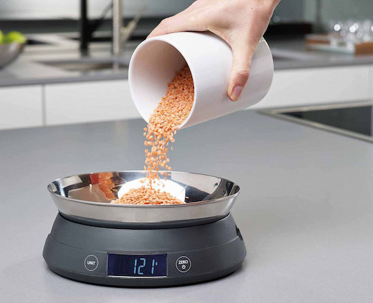 Joseph Joseph Switch Kitchen Scale Ψηφιακή Ζυγαριά Κουζίνας με Κάδο έως 5kg Γκρι