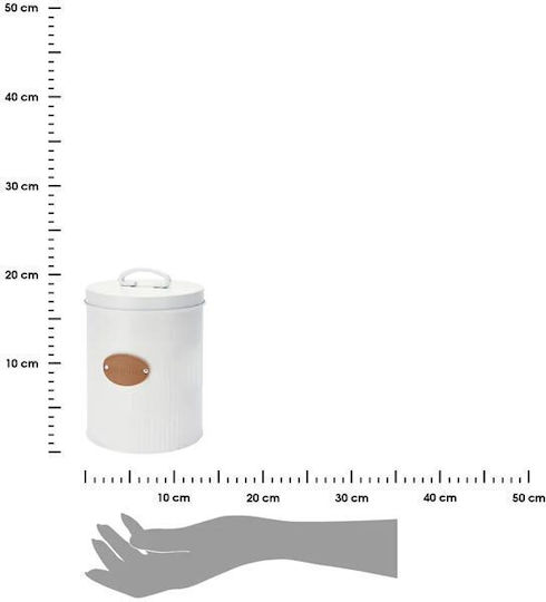 Excellent Houseware Μπισκοτιέρα Μεταλλική Λευκή 13.5x13.5x17.5εκ. Excellent Houseware Μπισκοτιέρα Μεταλλική Λευκή 13.5x13.5x17.5εκ.