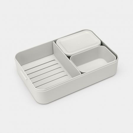 Brabantia Кутия за Храна Пластмасова Бяла с Прегради 2лт