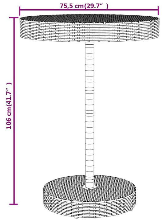 Set Bar Exterior 5 Piese Gri