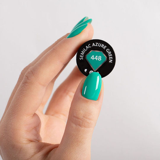 Semilac Ημιμόνιμο Βερνίκι Νυχιών 448 Azure Green 7ml