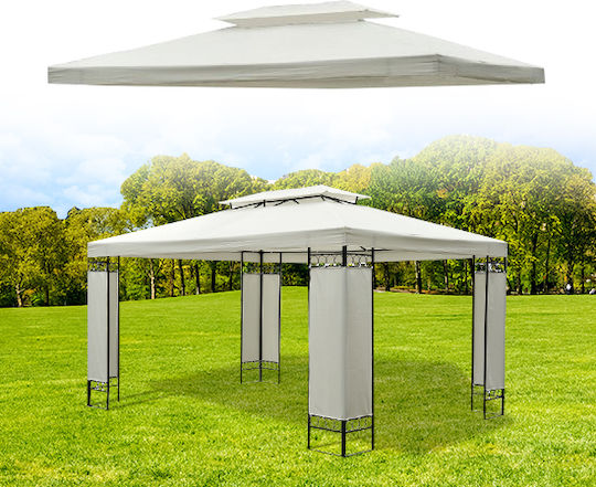 Outsunny Gazebo Κάλυμμα για Κιόσκι Μπεζ 4x3m