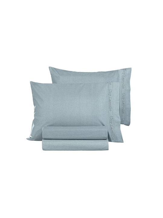 Guy Laroche Bettlaken King Size mit Gummiband 180x200+42cm. Color Plus Raf