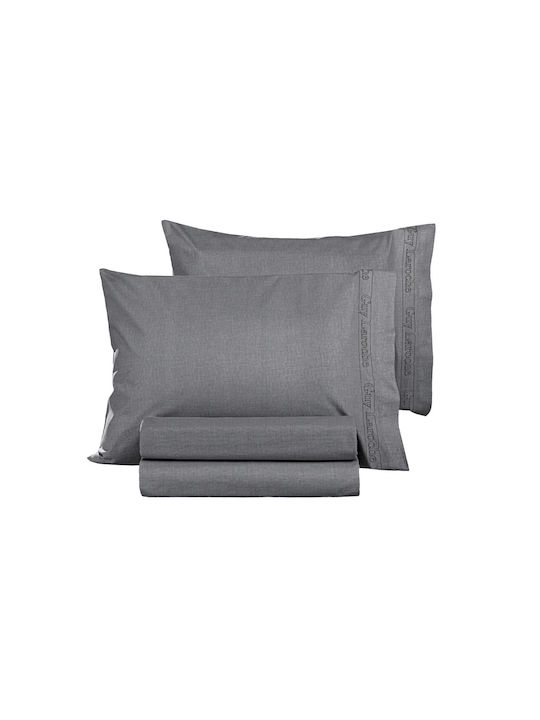 Guy Laroche Sheet King Size with Elastic 180x200+42cm. Color Plus Anthracite