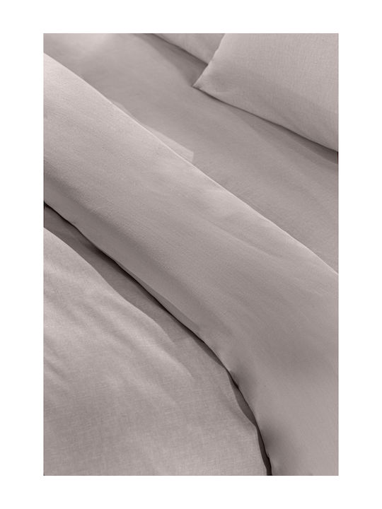 Guy Laroche Sheet King Size with Elastic 180x200+42cm. Color Plus Melanze
