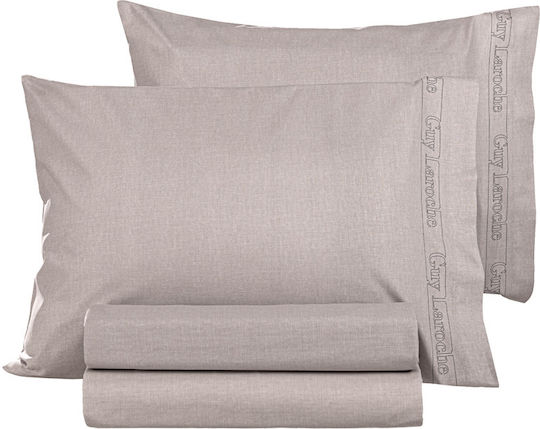 Guy Laroche Чаршаф King Size с Ластик 180x200+42см. Color Plus Melanze