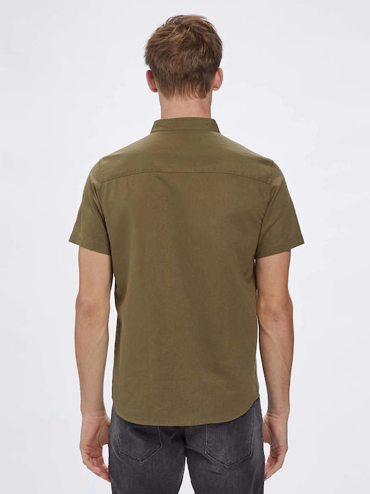 Gabba 10282 Herrenhemd Kurzärmelig Khaki