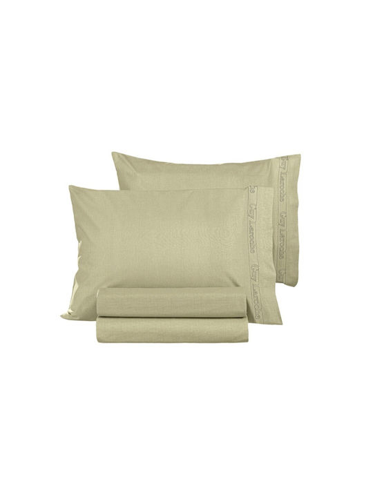 Guy Laroche Sheet Super-Double with Elastic 160x200+32cm. Color Plus Olive