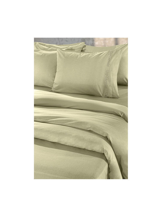 Guy Laroche Sheet Super-Double with Elastic 160x200+32cm. Color Plus Olive