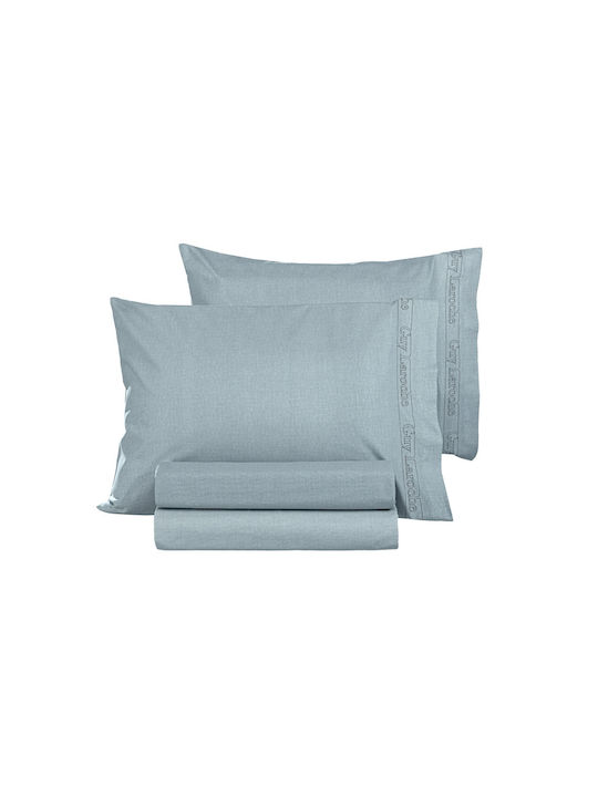Guy Laroche Bettlaken Doppelter mit Gummiband 140x200+32cm. Color Plus Raf