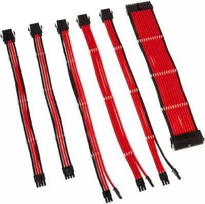 Kolink Core Adept Braided Cable Extension Kit Peripheral - Peripheral Cable Red (COREADEPT-EK-RED)