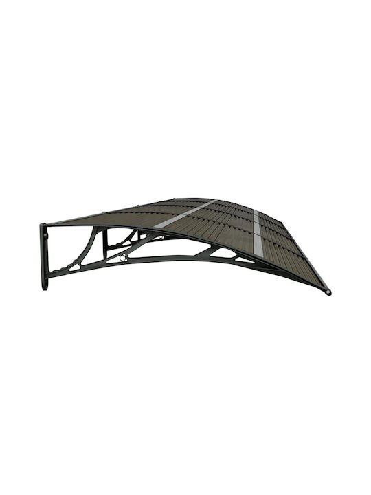 vidaXL Polycarbonat Kapuzinerdach Tür/Fenster P400xB100cm