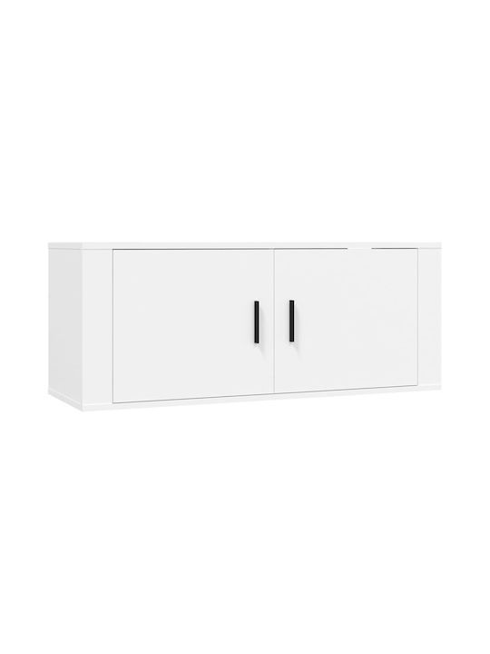 TV-Möbel Hölzernes Weiß L100xB34.5xH40cm