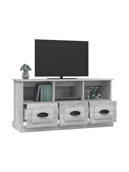 vidaXL TV-Ständer Grau M100xP35xH50cm