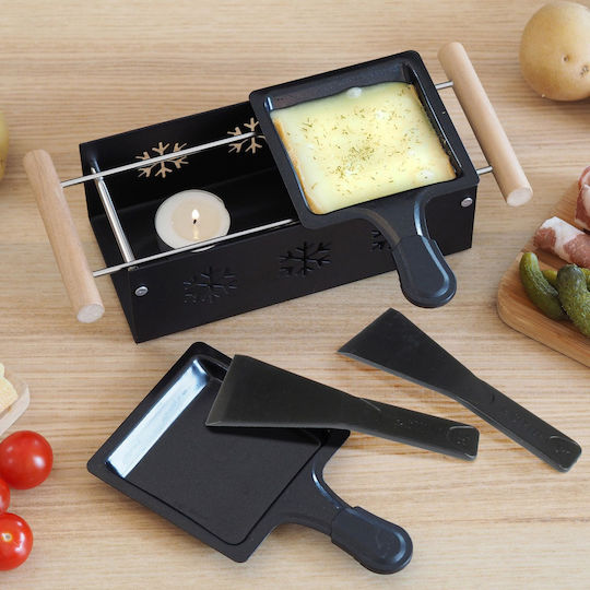 Cook Concept Съд за фондю с чаена лампа Металик за 2 души в Черен