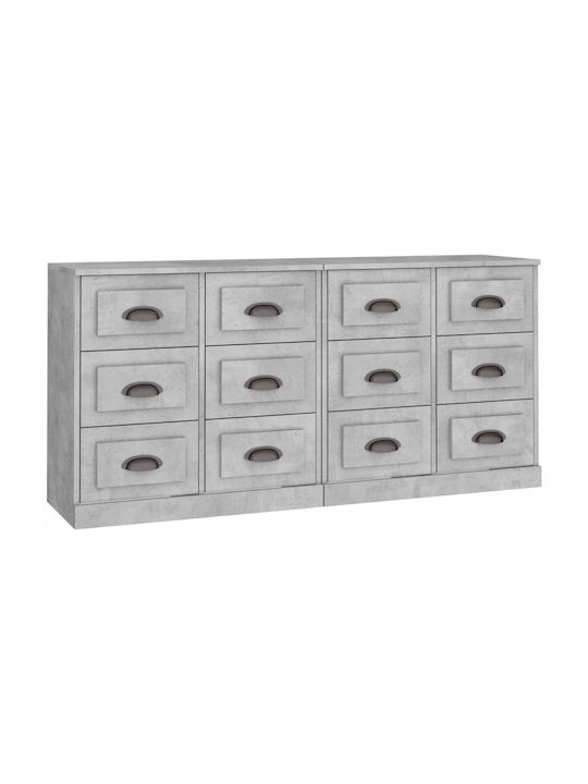 Bufet cu Sertare Gri 70x35.5x67.5cm