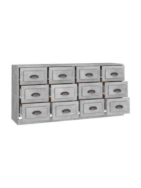 Bufet cu Sertare Gri 70x35.5x67.5cm