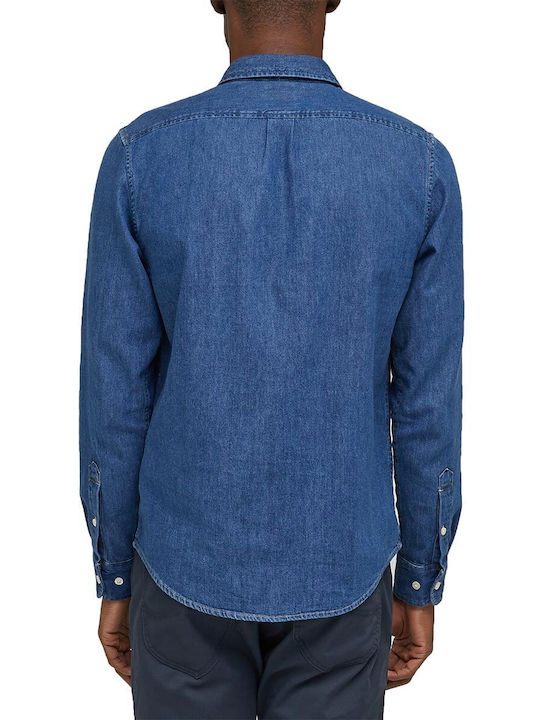 Lee Men's Shirt Long Sleeve Denim Blue