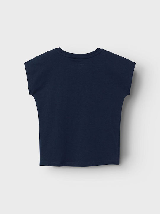 Name It Kids Blouse Short Sleeve Navy Blue