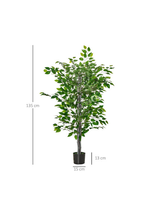 Изкуствено растение в саксия Green 135см HomCom