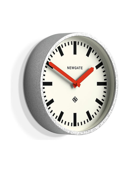 Newgate Silent Metallic Silver Wall Clock Ø30cm