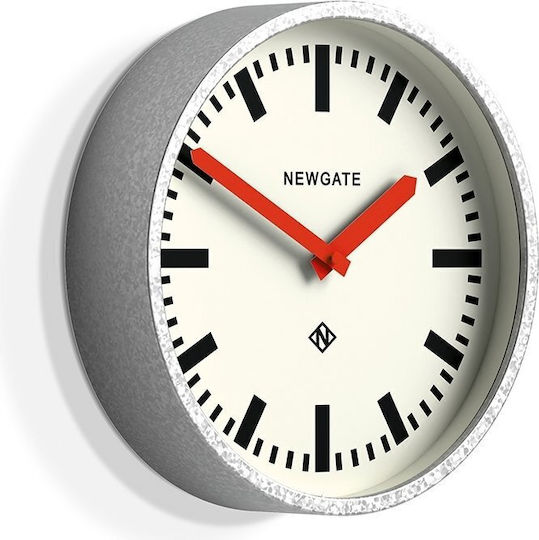 Newgate Leise Wanduhr Metallisch Silber Ø30cm
