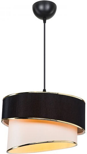 Pakketo Loopy Pendant Light Black with Socket E27 30x63cm