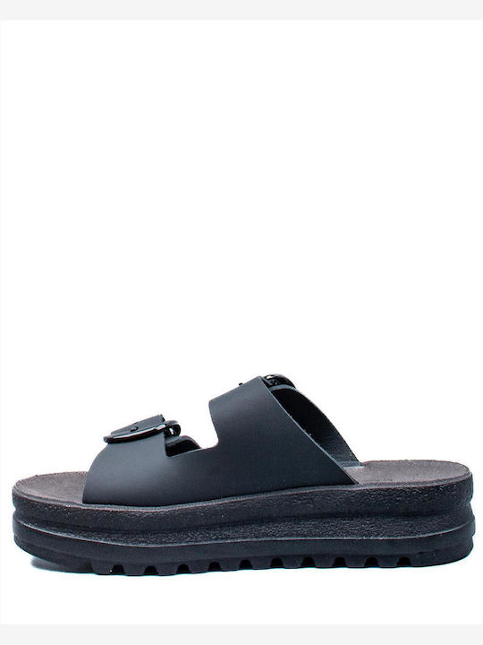 Fantasy Sandals Gogo Piele Sandale dama Pantofi cu platformă în Negru Culoare